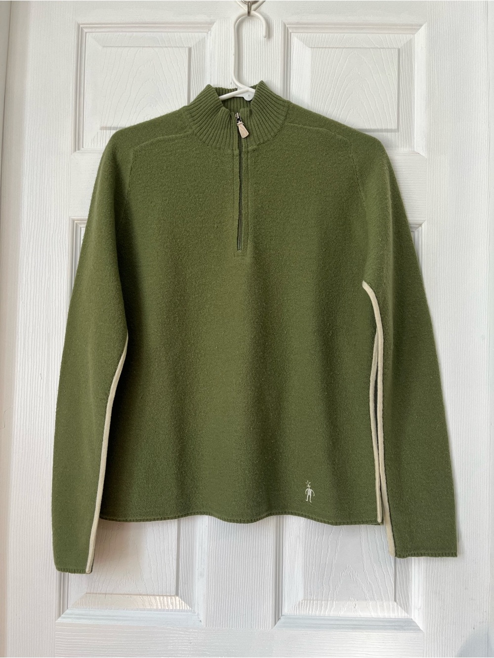 Smartwool Olive green wool Half-Zip Knit Sweater women’s size S